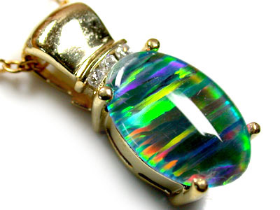 Gold Plated Triplet Opal Pendant